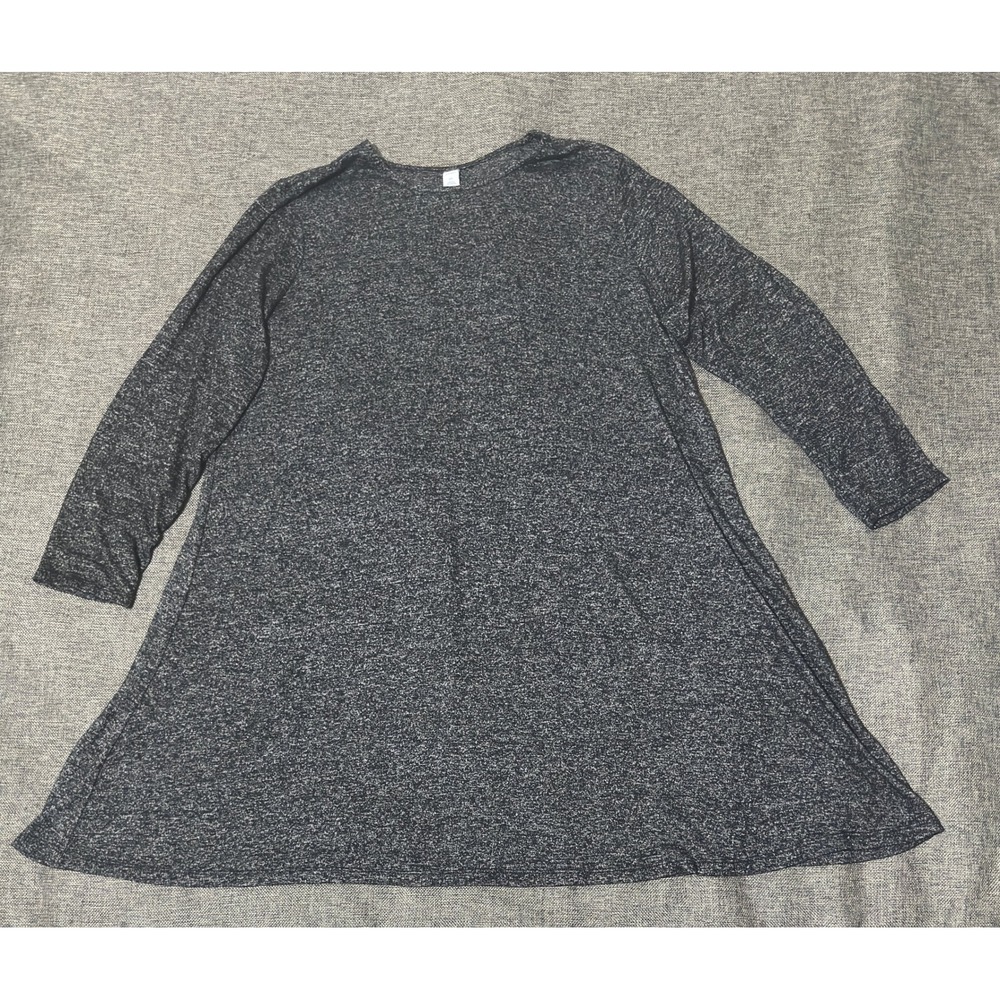 Old Navy Womens XXL Tunic Top Long Sleeve Gray Space Dye A-Line